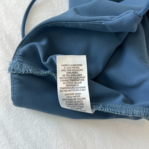 Garage Crop Top Sports Bra Bralette Spaghetti Straps Blue Size Small - Picture 7 of 9